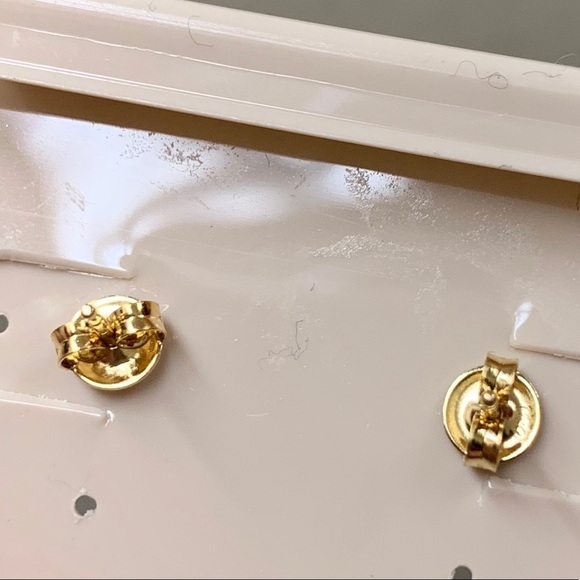 ADORNIA 14K Gold Swarovski Halo Stud Earrings - Picture 7 of 7